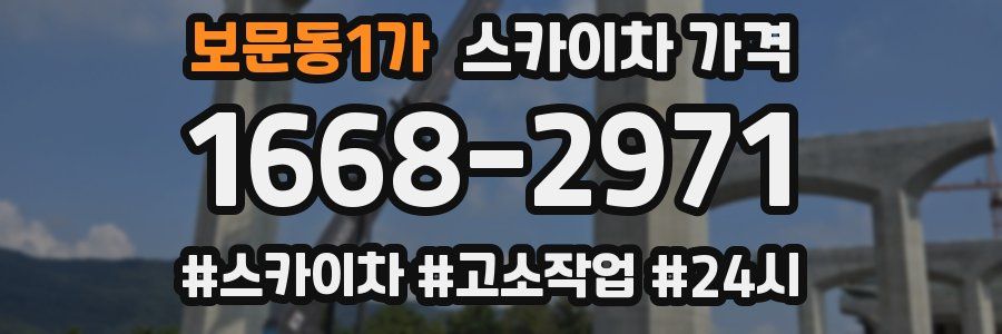 보문동1가 스카이차 가격