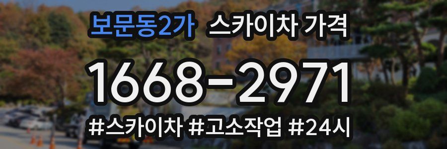 보문동2가 스카이차 가격