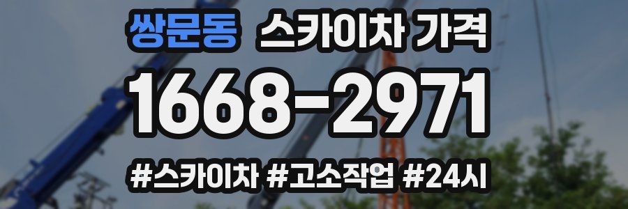 쌍문동 스카이차 가격