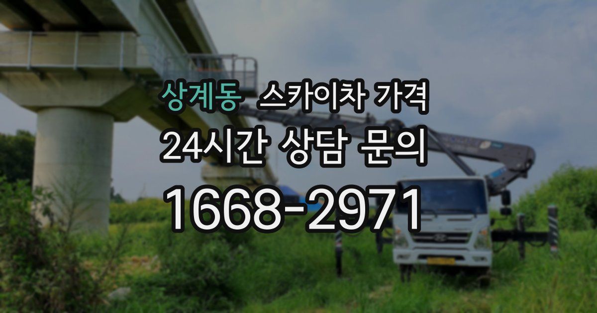 상계동 스카이차 가격