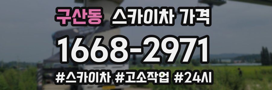 구산동 스카이차 가격