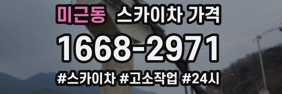 미근동 스카이차 가격