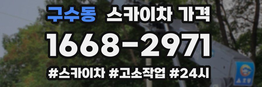 구수동 스카이차 가격