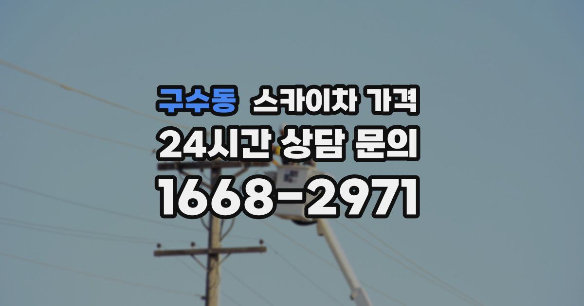 구수동 스카이차 가격