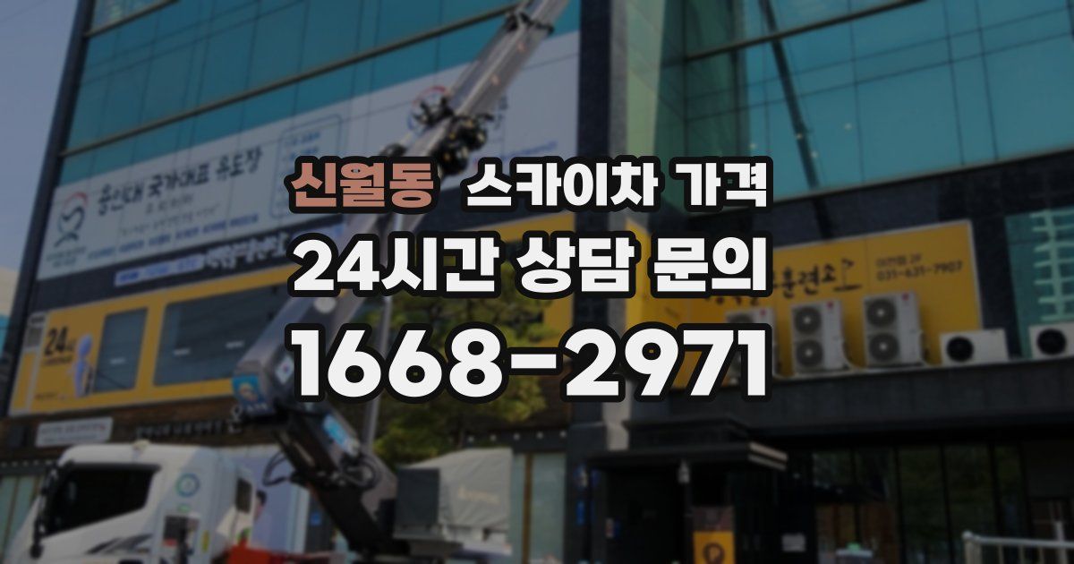 신월동 스카이차 가격