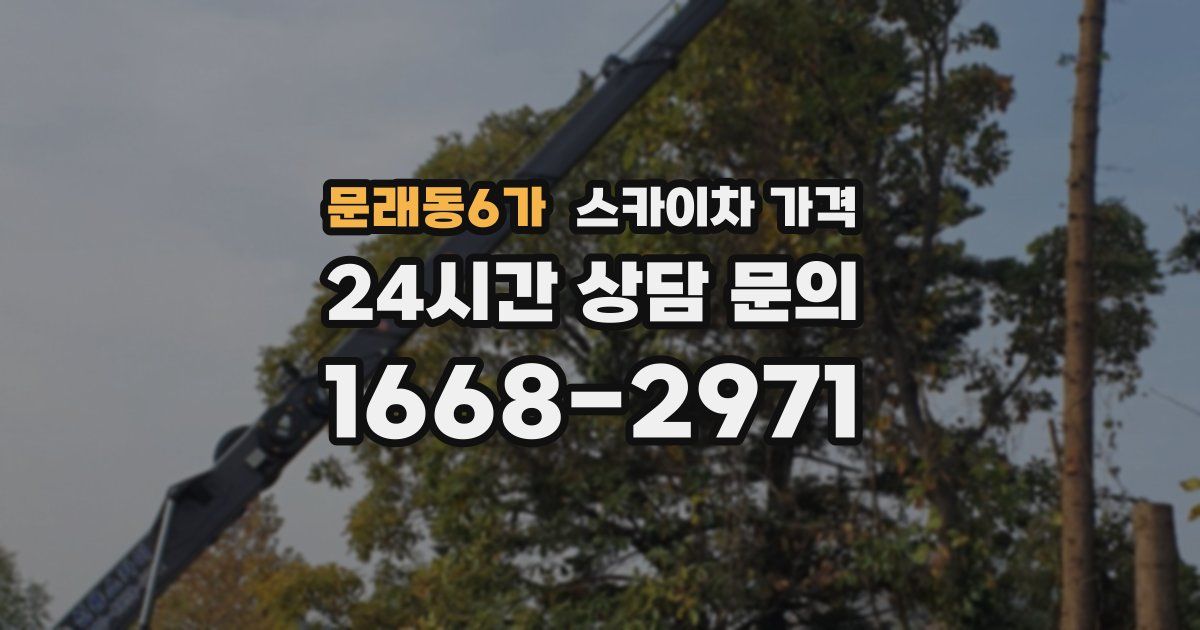문래동6가 스카이차 가격