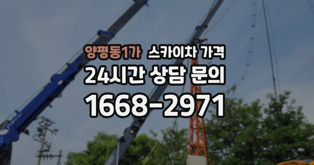 양평동1가 스카이차 가격