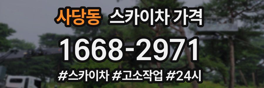 사당동 스카이차 가격