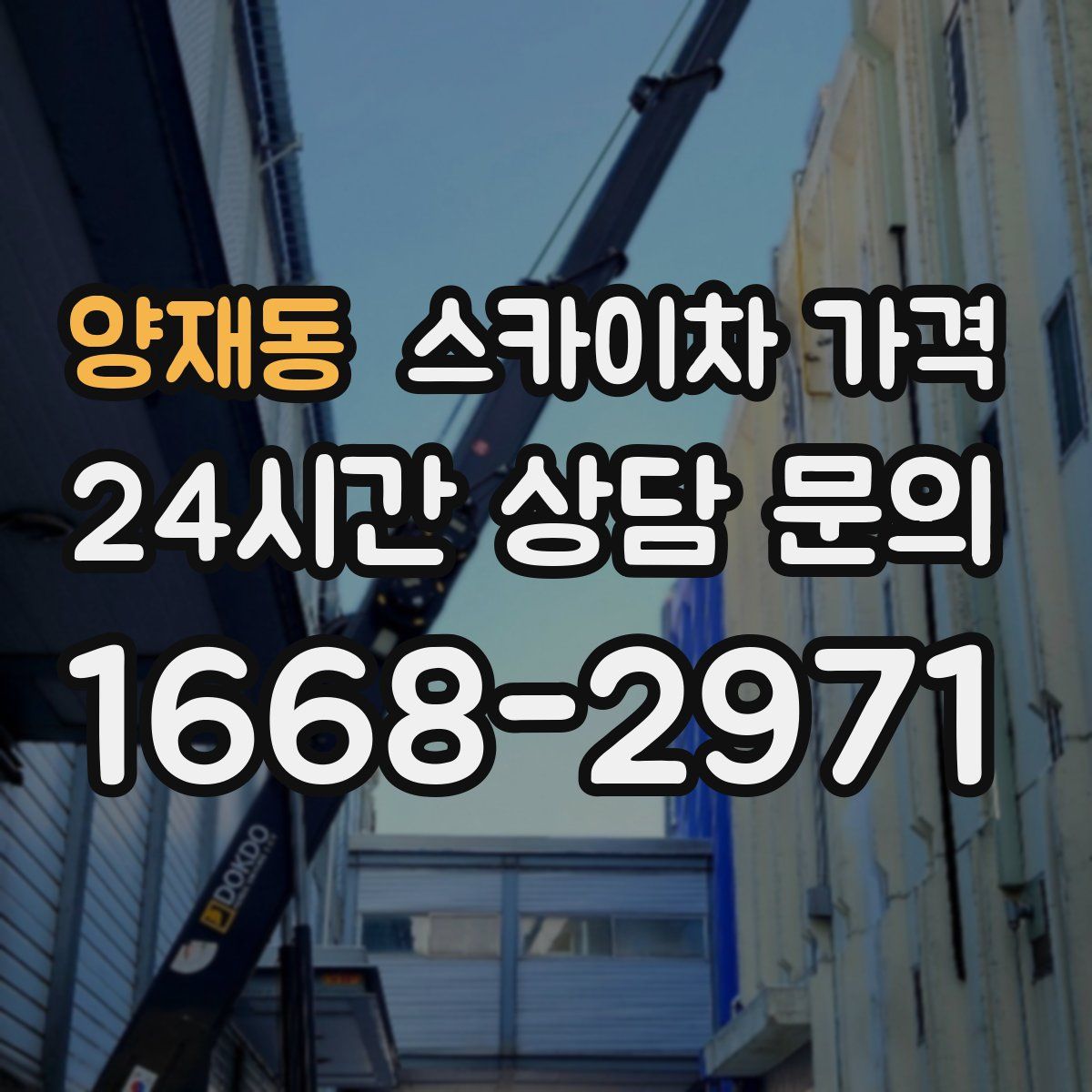 양재동 스카이차 가격