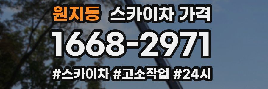 원지동 스카이차 가격