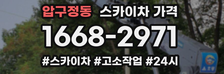 압구정동 스카이차 가격