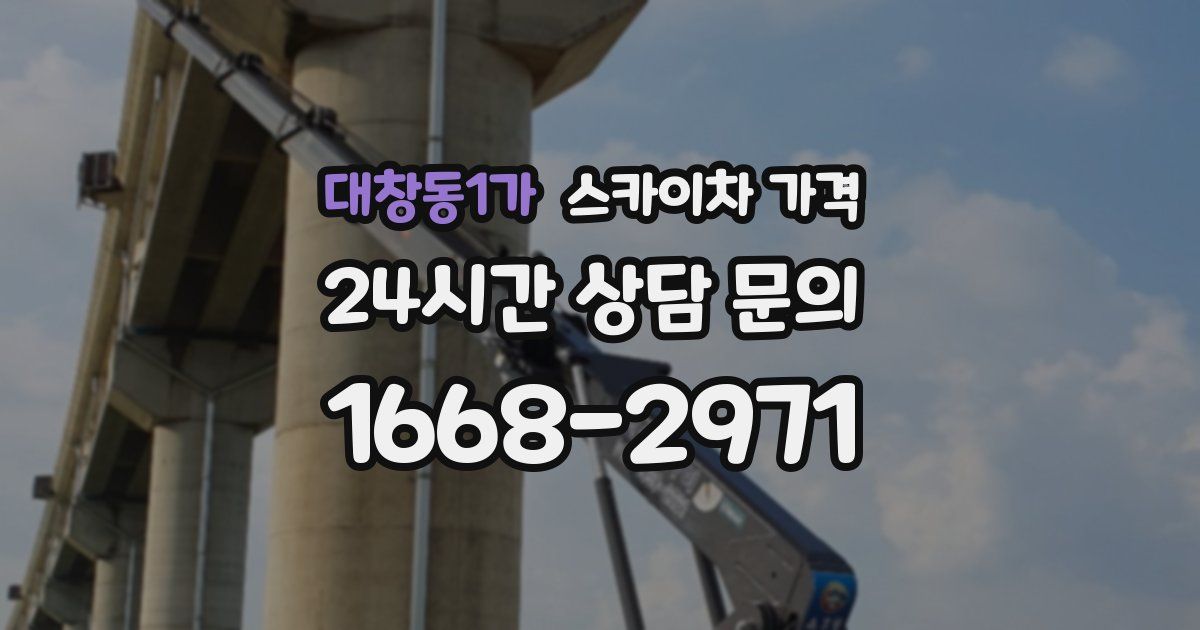 대창동1가 스카이차 가격