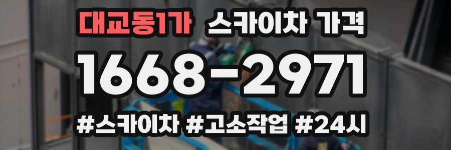 대교동1가 스카이차 가격