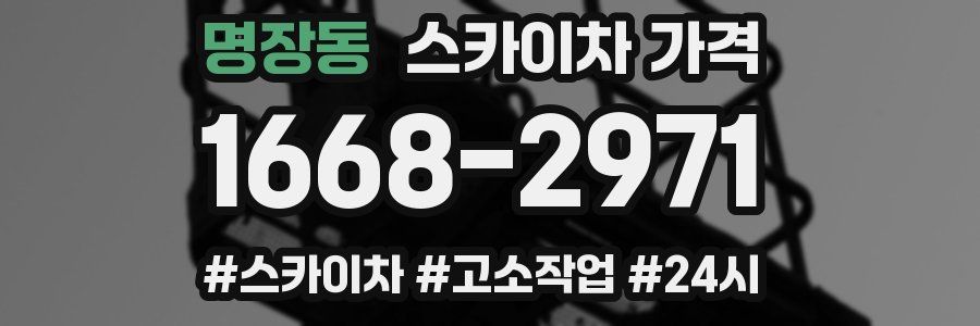 명장동 스카이차 가격