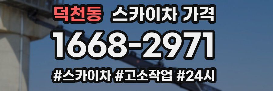 덕천동 스카이차 가격