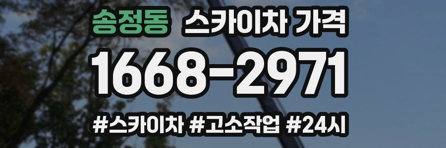 송정동 스카이차 가격