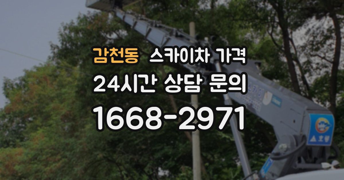 감천동 스카이차 가격