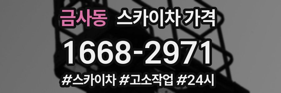 금사동 스카이차 가격