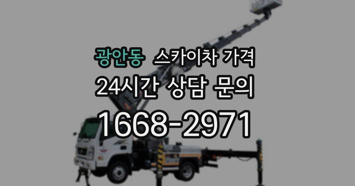 광안동 스카이차 가격