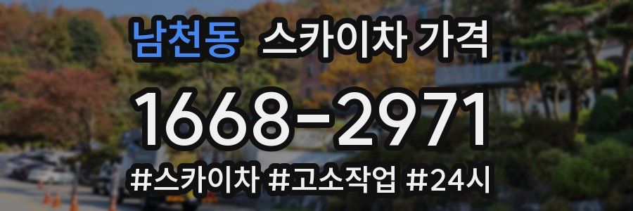 남천동 스카이차 가격