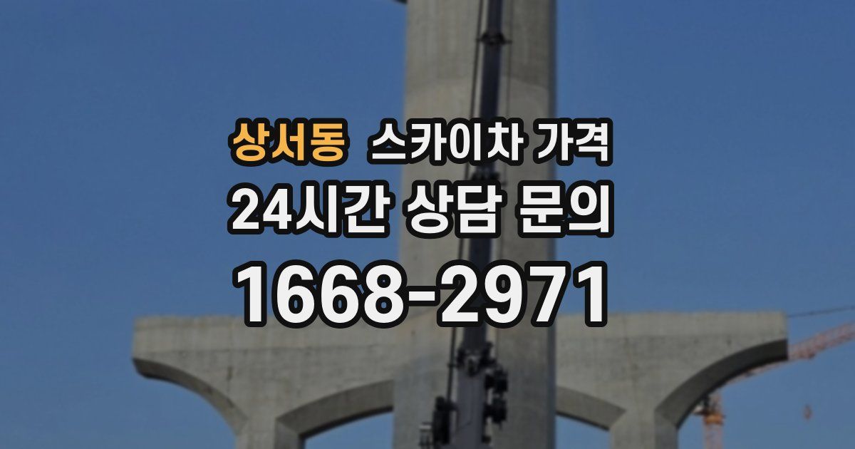 상서동 스카이차 가격