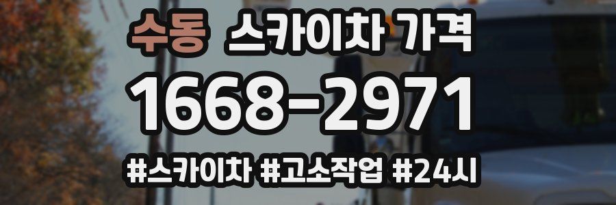 수동 스카이차 가격