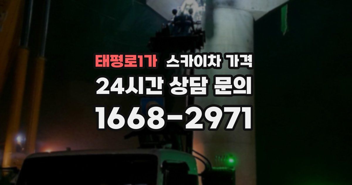 태평로1가 스카이차 가격