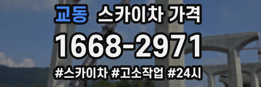 교동 스카이차 가격