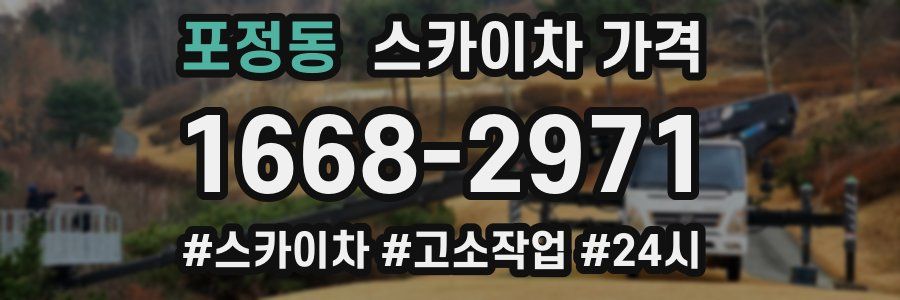 포정동 스카이차 가격