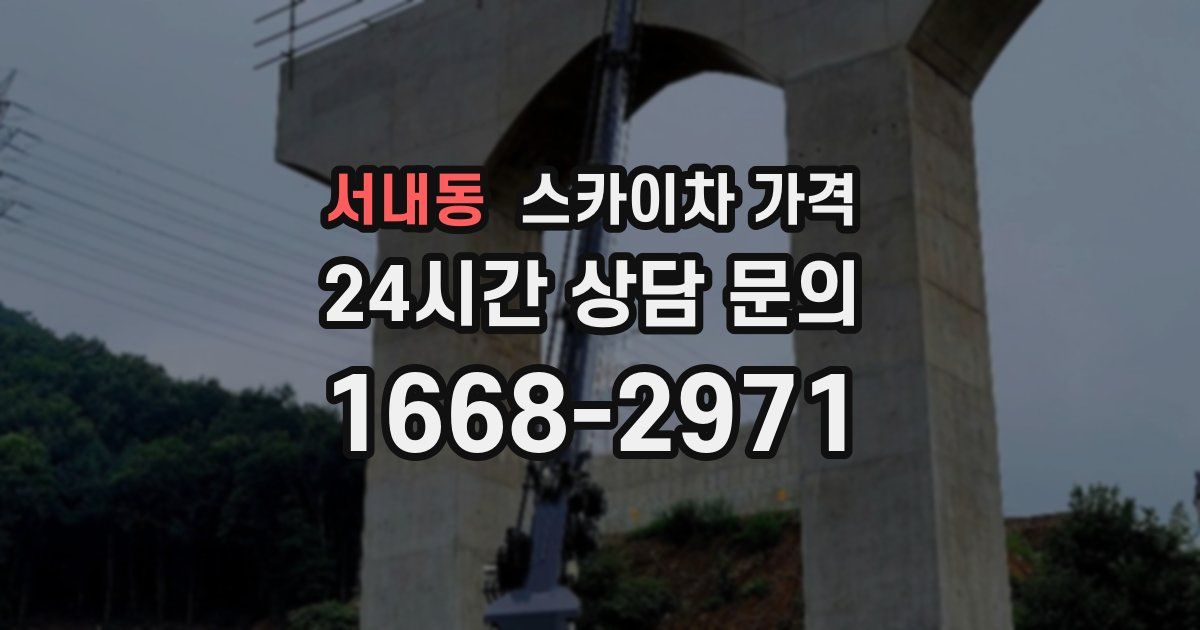 서내동 스카이차 가격