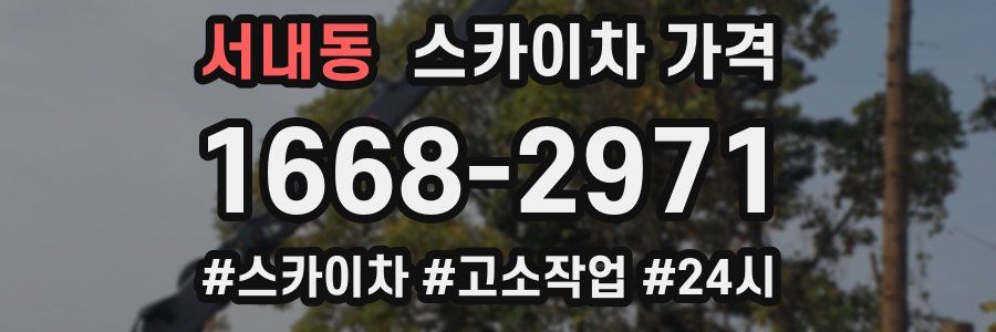 서내동 스카이차 가격