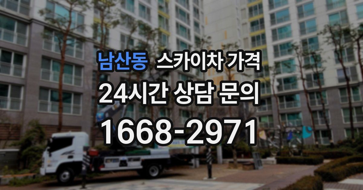 남산동 스카이차 가격