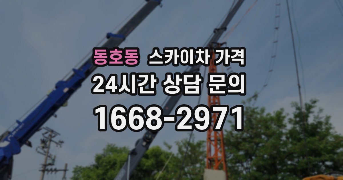 동호동 스카이차 가격