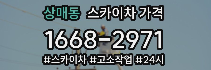 상매동 스카이차 가격