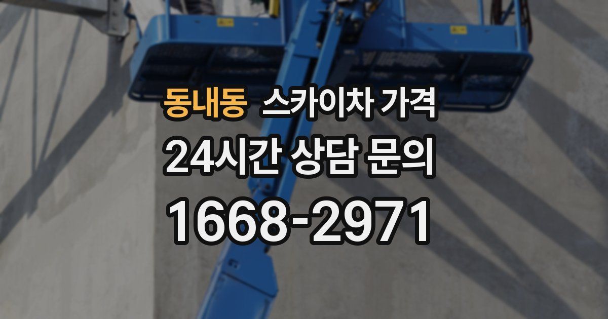 동내동 스카이차 가격