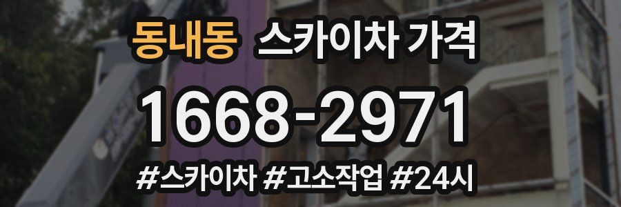 동내동 스카이차 가격