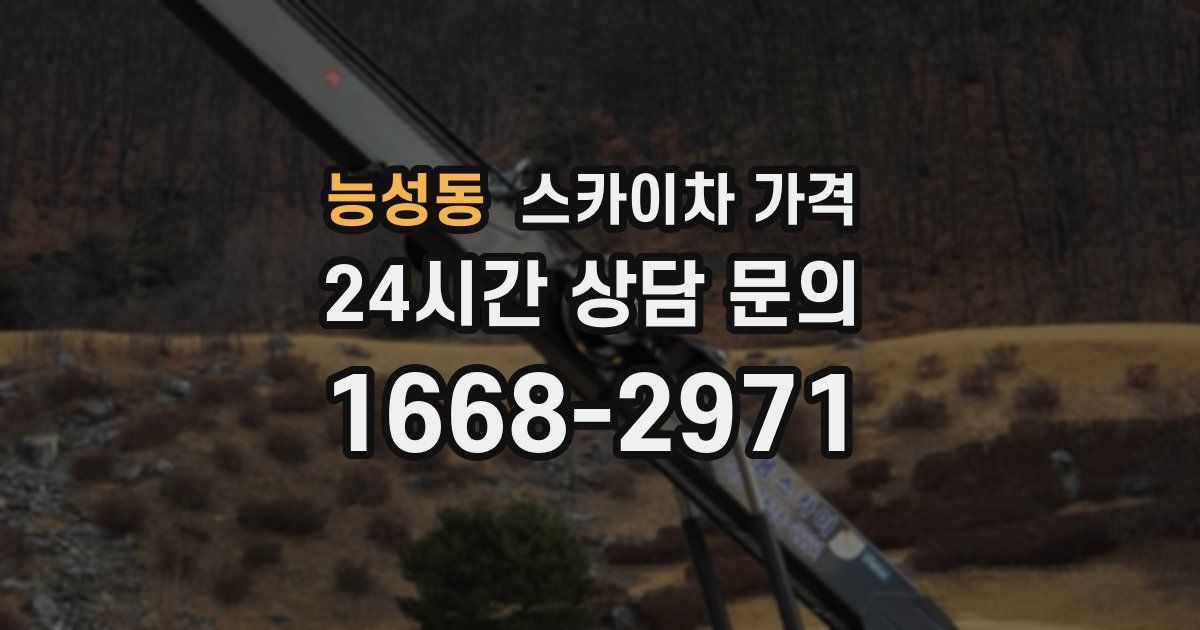 능성동 스카이차 가격