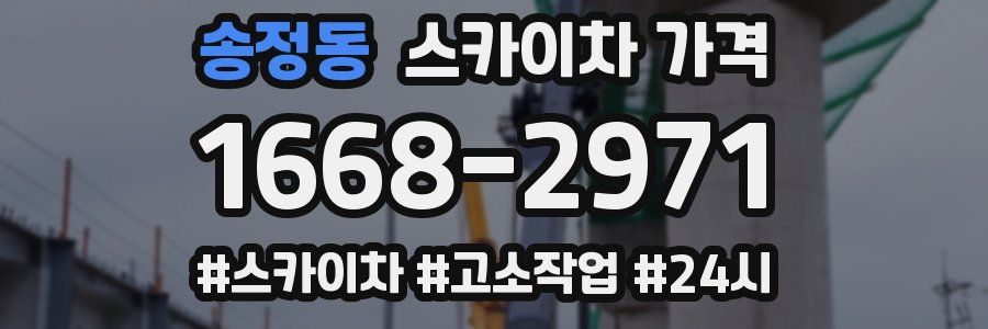 송정동 스카이차 가격
