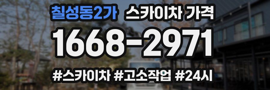 칠성동2가 스카이차 가격
