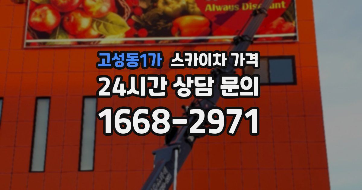 고성동1가 스카이차 가격