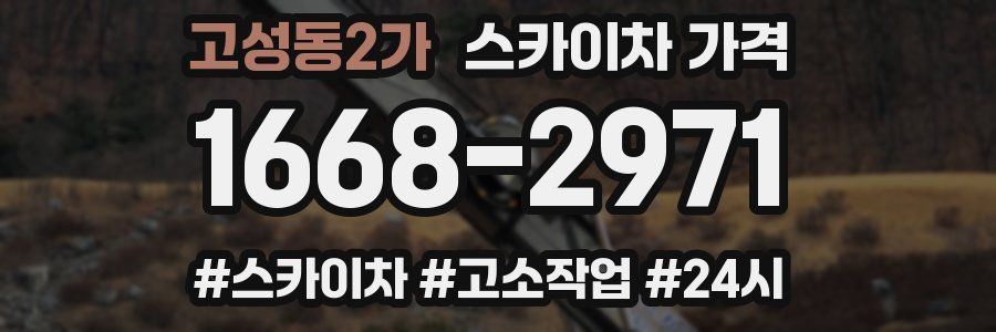 고성동2가 스카이차 가격