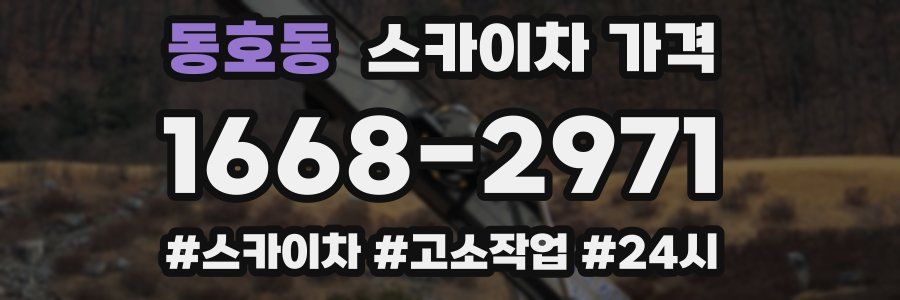 동호동 스카이차 가격