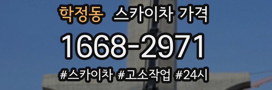 학정동 스카이차 가격