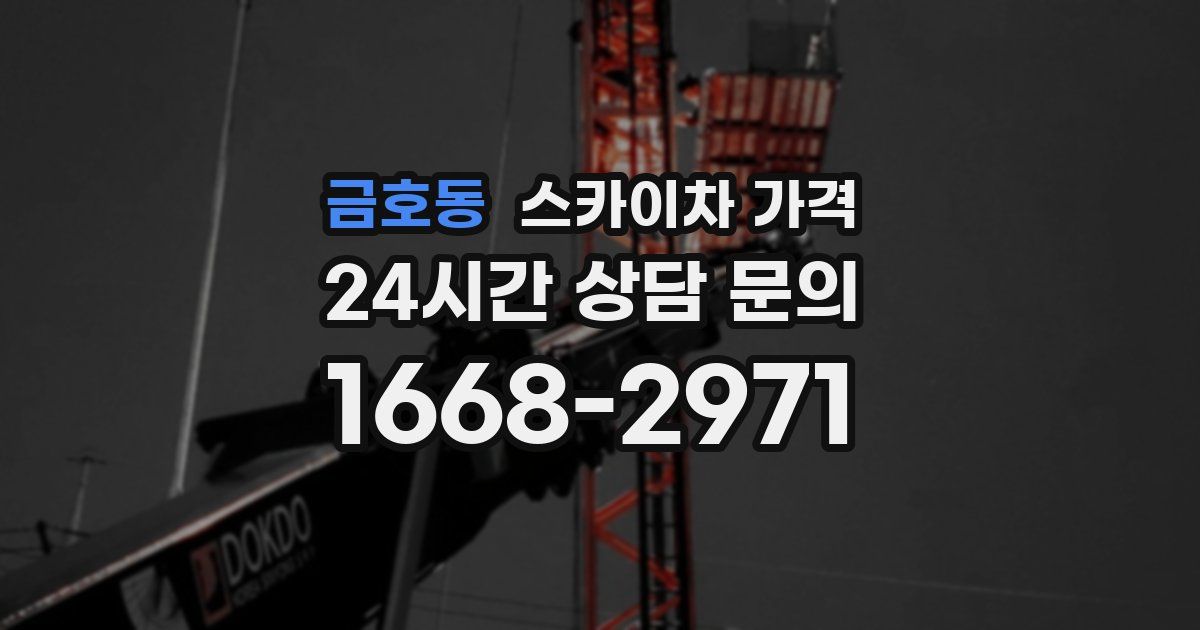 금호동 스카이차 가격