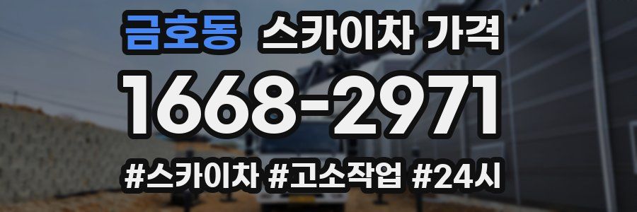 금호동 스카이차 가격