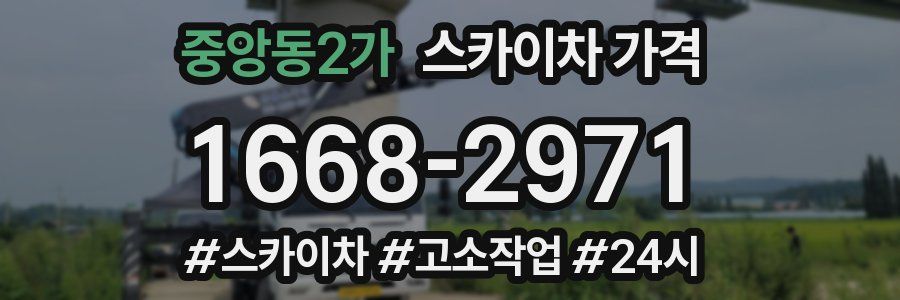 중앙동2가 스카이차 가격