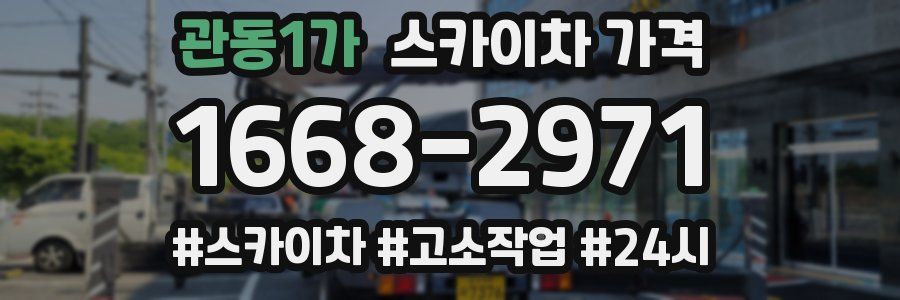 관동1가 스카이차 가격