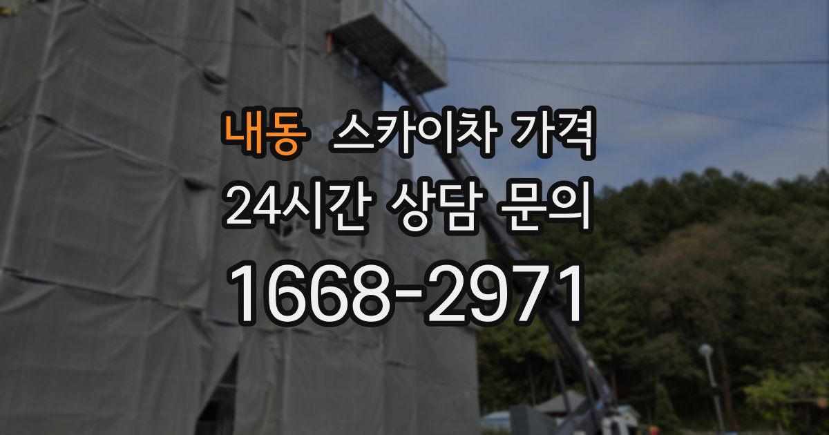 내동 스카이차 가격