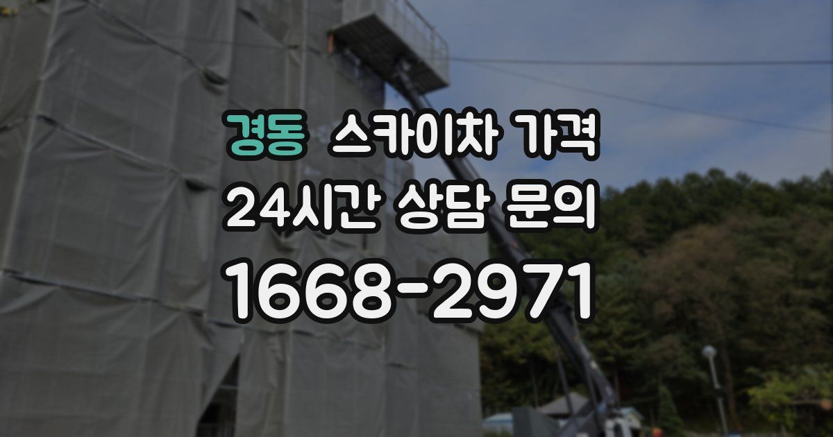 경동 스카이차 가격