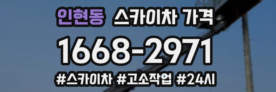 인현동 스카이차 가격